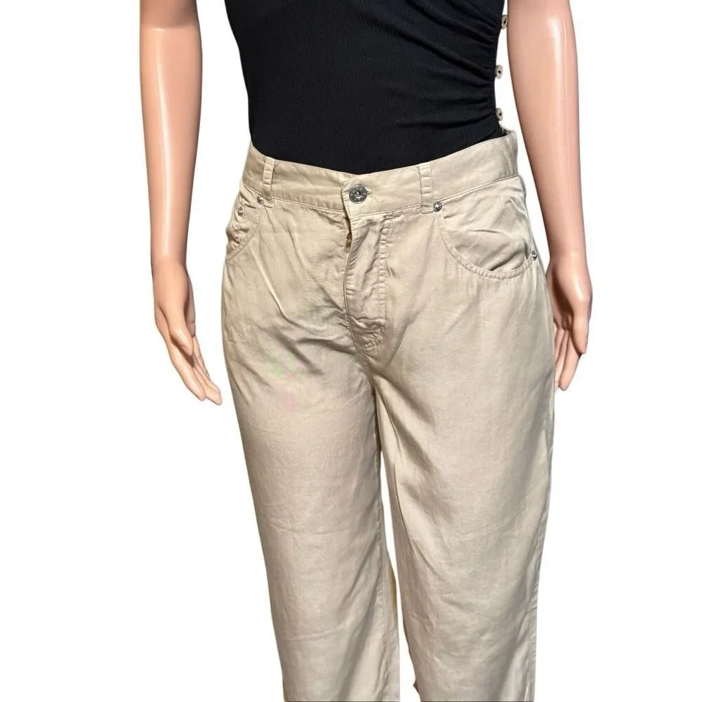 Pulp women high rise Tan straight leg pants size M/8